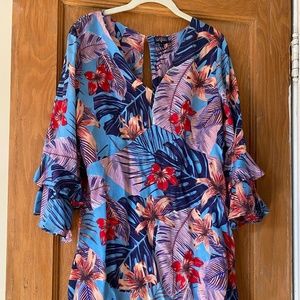 Tamga tropical mini dress in L